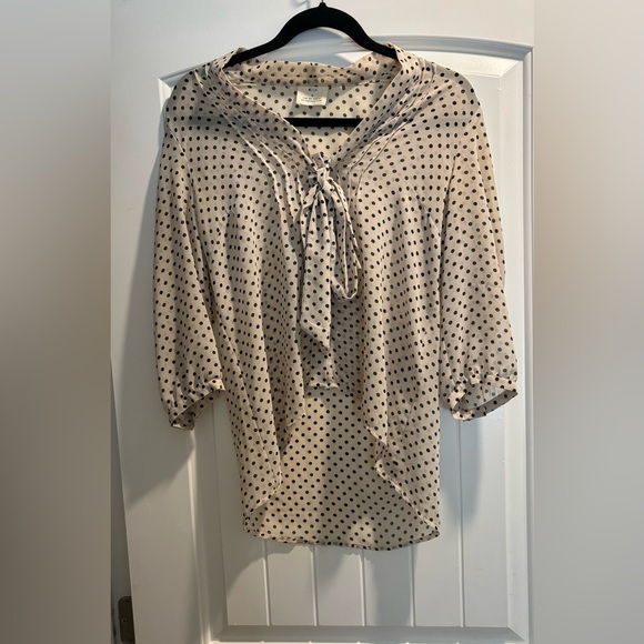 Pins and Needles polka dot blouse, cream and black, size small - Picture 2 of 5